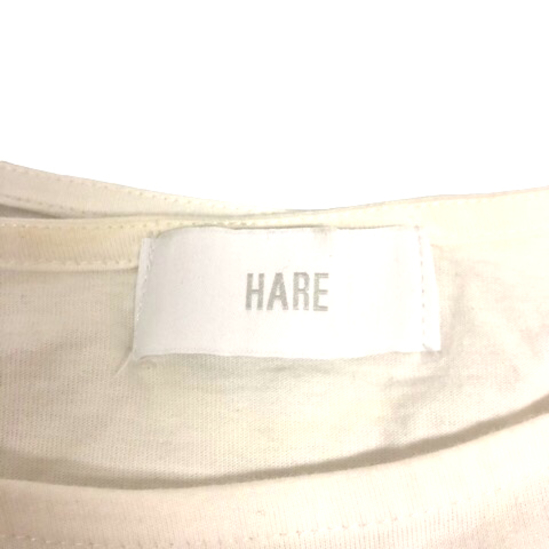 HARE(ハレ)のHARE Tシャツ カットソー レイヤード 変形 長袖 無地 F 白 ホワイト レディースのトップス(カットソー(長袖/七分))の商品写真