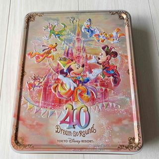 空き箱 缶ケース ディズニー 40周年(小物入れ)