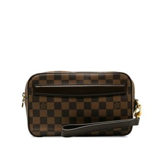 ルイヴィトン(LOUIS VUITTON)のルイ ヴィトン ダミエ ポシェット・サンポール セカンドバッグ N41219 PVC レディース LOUIS VUITTON 【222-42398】(クラッチバッグ)