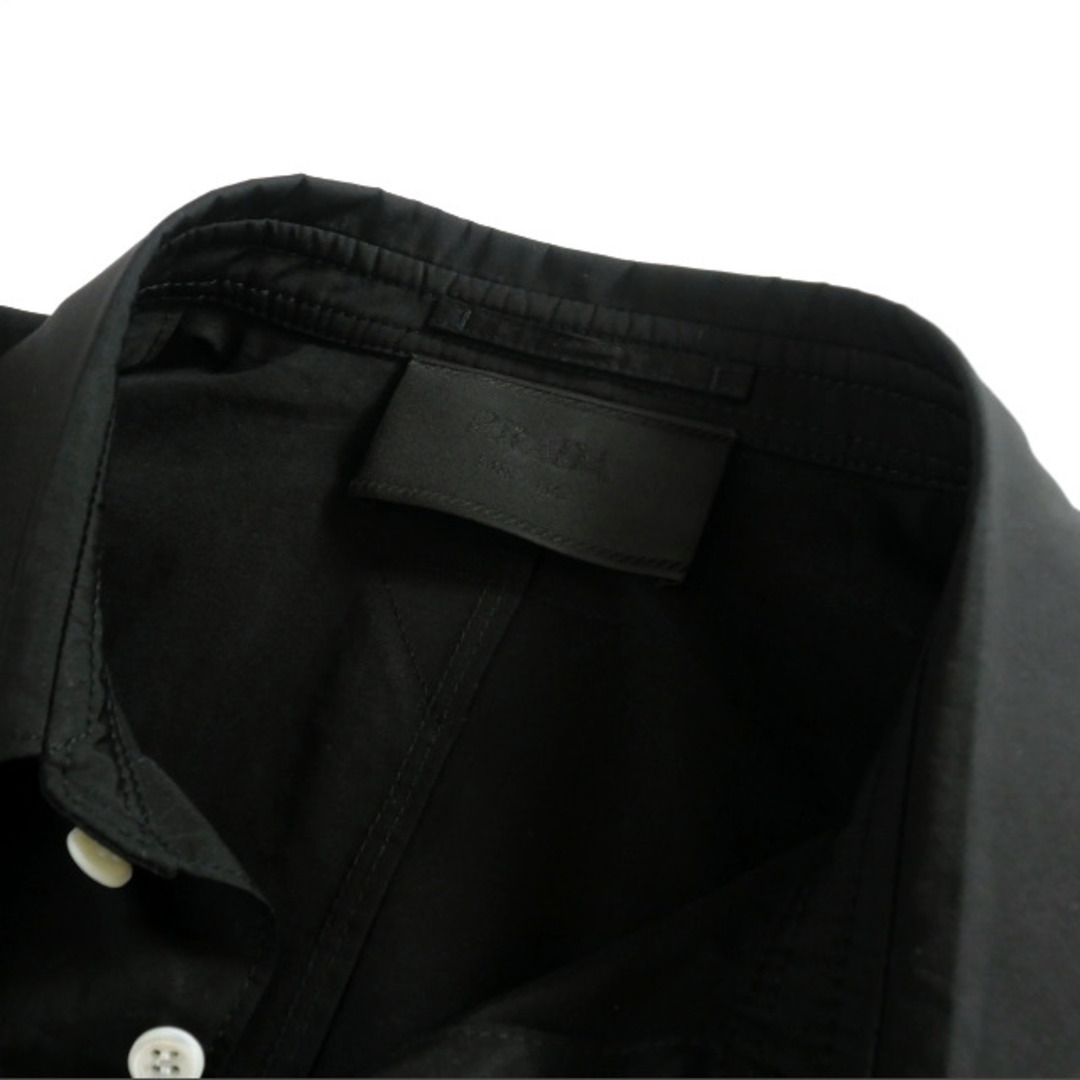 PRADA(プラダ)のプラダ PRADA 24SS シングルブレスト コットンジャケット 48R 黒 メンズのトップス(シャツ)の商品写真