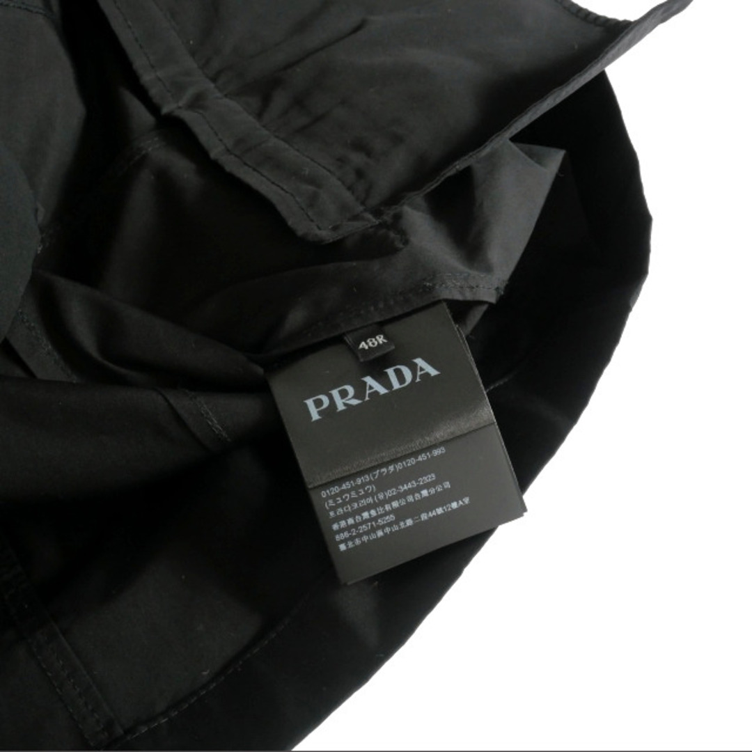 PRADA(プラダ)のプラダ PRADA 24SS シングルブレスト コットンジャケット 48R 黒 メンズのトップス(シャツ)の商品写真