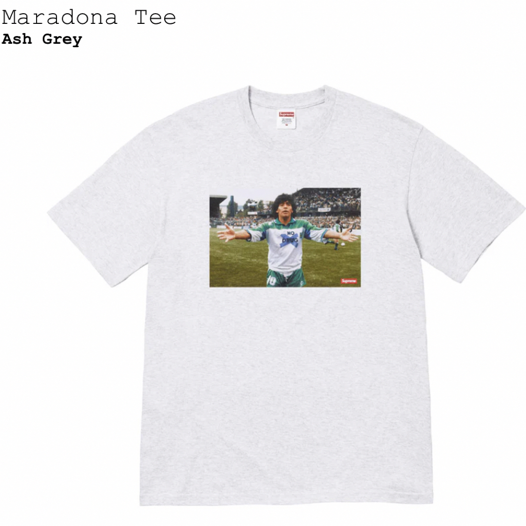 Supreme(シュプリーム)のSupreme Maradona Tee Grey Lサイズ 新品未使用 メンズのトップス(Tシャツ/カットソー(半袖/袖なし))の商品写真