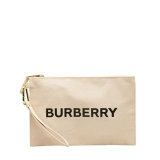 バーバリー(BURBERRY)の美品 バーバリー ロゴ ポーチ 小物入れ キャンバス レディース BURBERRY 【222-42514】(ポーチ)