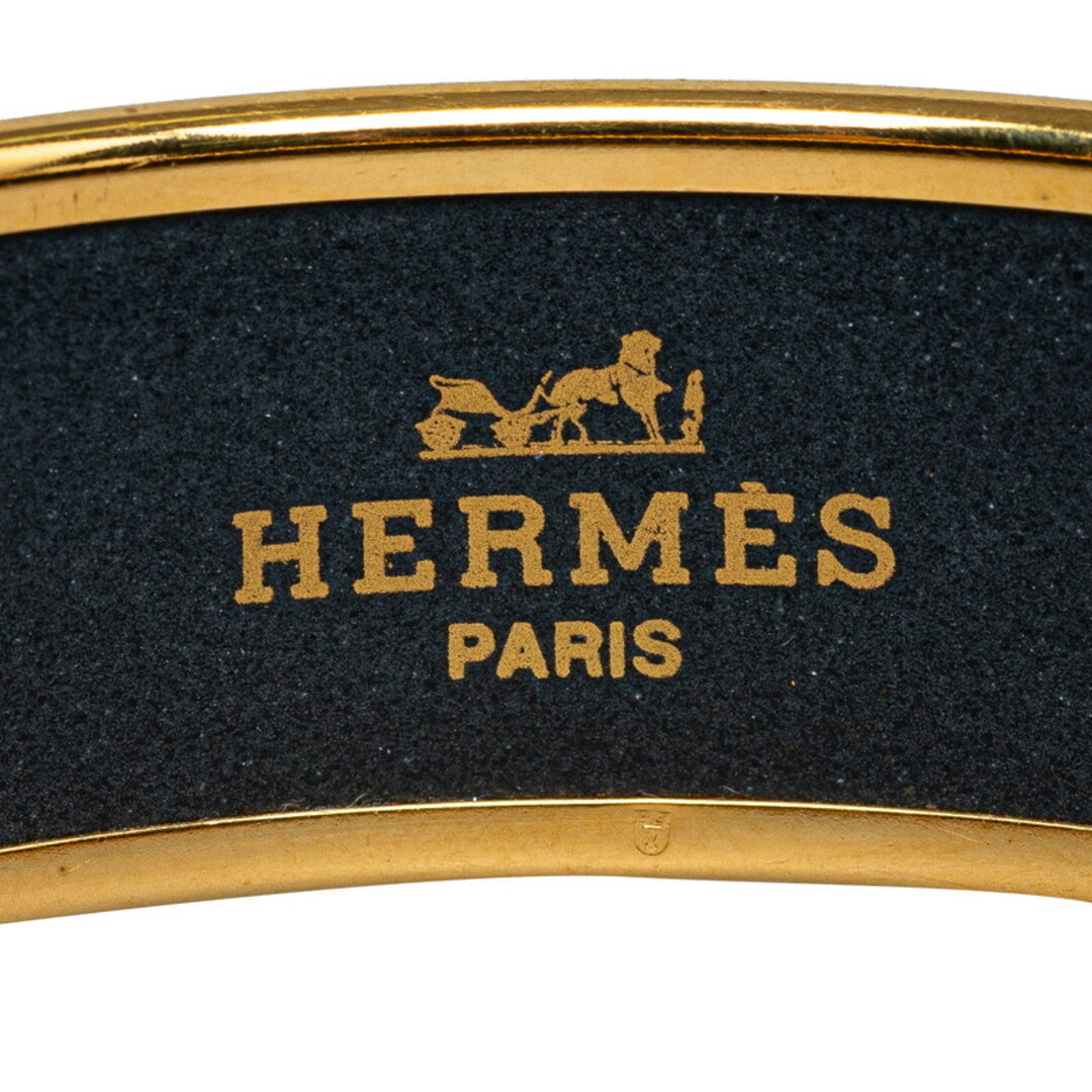 Hermes(エルメス)のエルメス エマイユGM 七宝焼き 馬 バングル メッキ レディース HERMES 【214-42847】 レディースのアクセサリー(ブレスレット/バングル)の商品写真