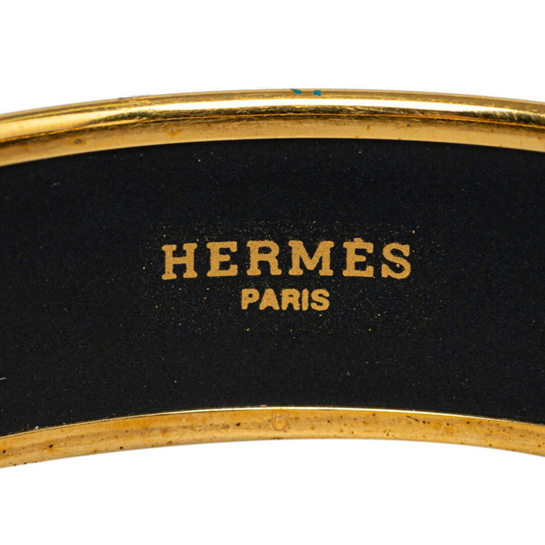 Hermes(エルメス)のエルメス エマイユGM 七宝焼き インディアン バングル メッキ レディース HERMES 【214-42848】 レディースのアクセサリー(ブレスレット/バングル)の商品写真