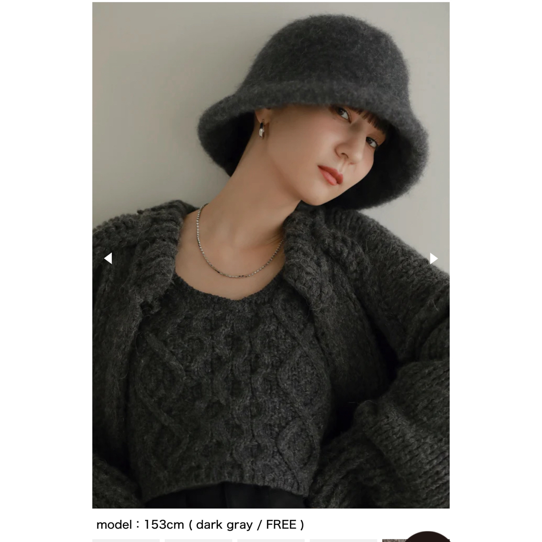 TODAYFUL(トゥデイフル)のlouren cable knit bustier ダークグレー レディースのトップス(ニット/セーター)の商品写真