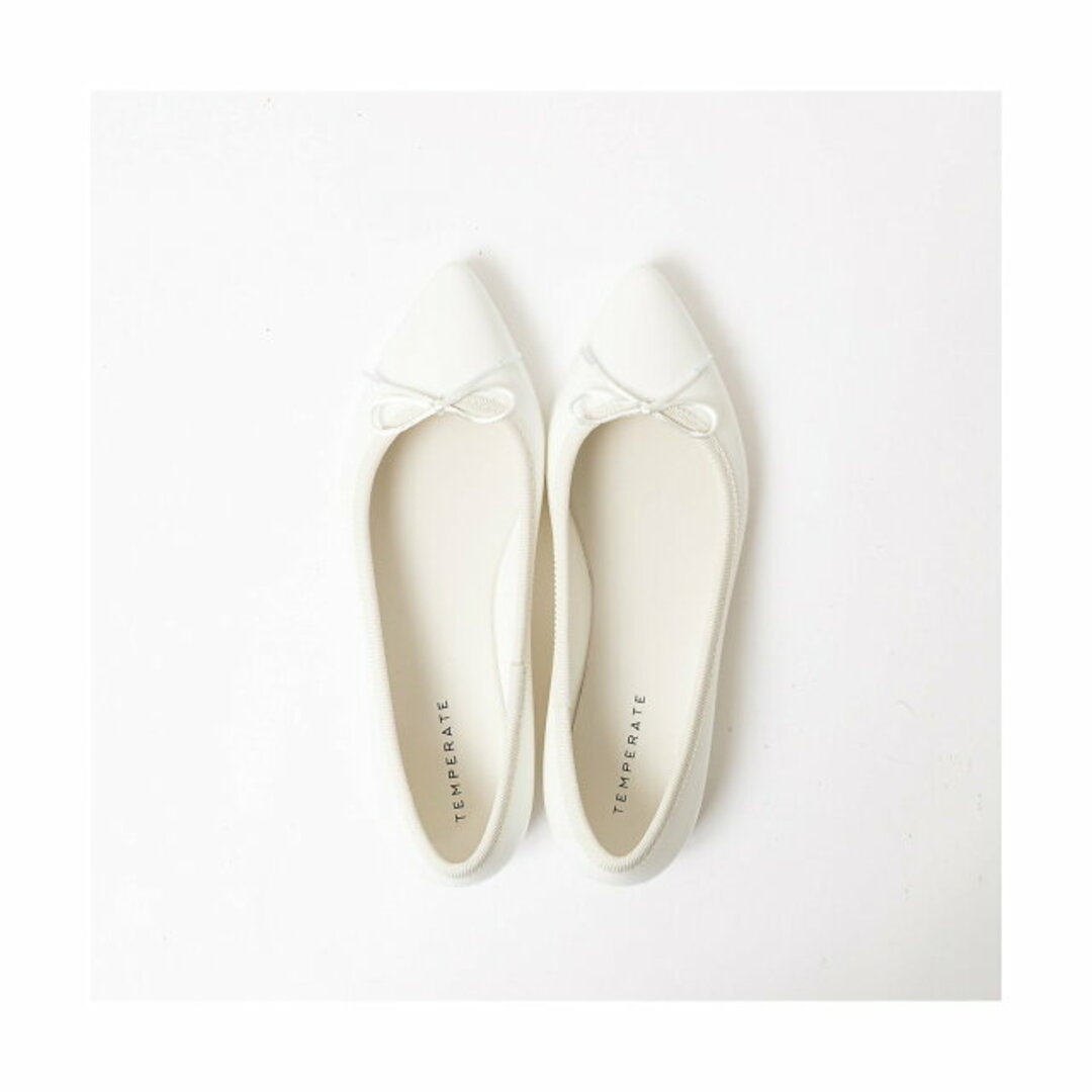 【ホワイト】●TEMPERATE 晴雨兼用ポインテッドバレエシューズ レディースの靴/シューズ(レインブーツ/長靴)の商品写真