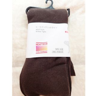 ユニクロ(UNIQLO)のヒートテック ニットタイツ ダークブラウン ユニクロ М(タイツ/ストッキング)