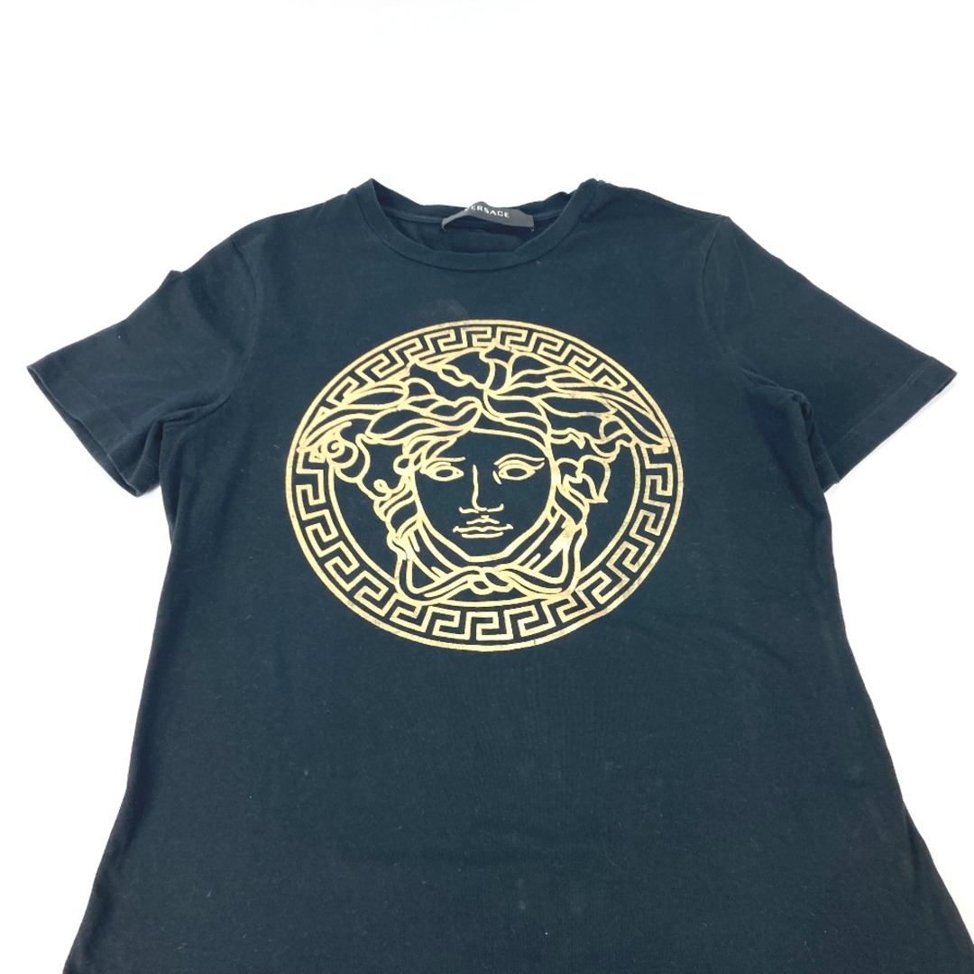 VERSACE(ヴェルサーチ)のヴェルサーチ VERSACE メデューサ トップス アパレル バイカラー 半袖Ｔシャツ コットン ブラック レディースのトップス(Tシャツ(半袖/袖なし))の商品写真