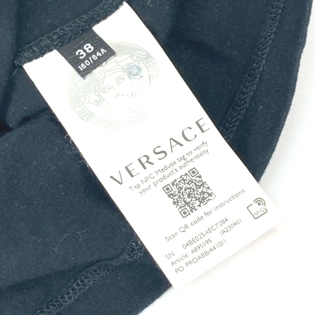 VERSACE(ヴェルサーチ)のヴェルサーチ VERSACE メデューサ トップス アパレル バイカラー 半袖Ｔシャツ コットン ブラック レディースのトップス(Tシャツ(半袖/袖なし))の商品写真