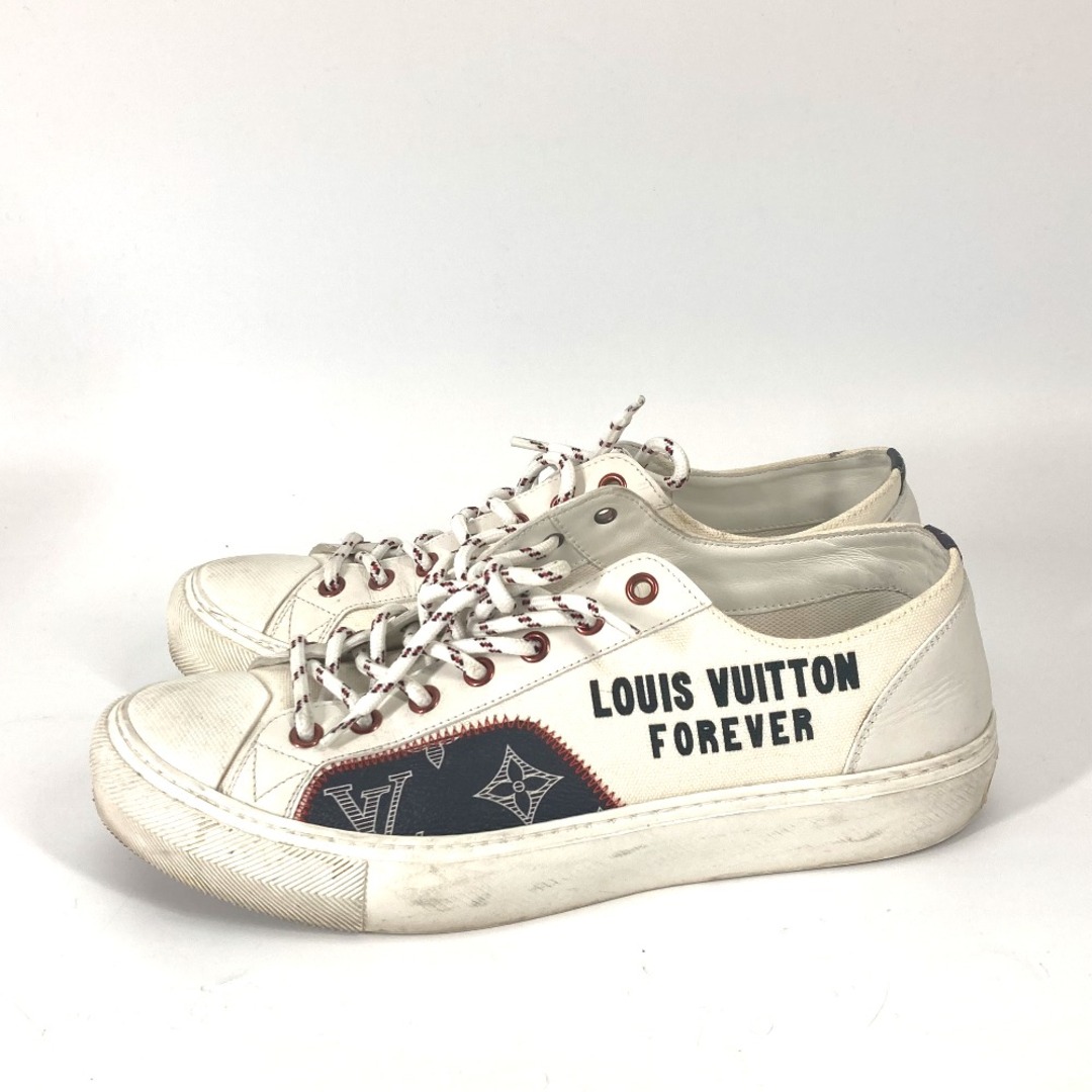 LOUIS VUITTON(ルイヴィトン)のルイヴィトン LOUIS VUITTON ロゴ タトゥーライン 靴 紐 シューズ スニーカー キャンバス/レザー ホワイト メンズの靴/シューズ(スニーカー)の商品写真
