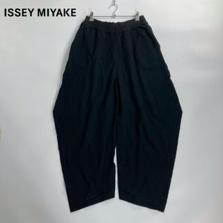 イッセイミヤケ(ISSEY MIYAKE)のISSEY MIYAKE イッセイミヤケ　サマーニット　サルエル　パンツ　黒(カジュアルパンツ)