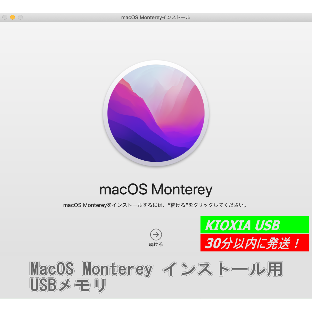 MacOS 12.5 Monterey インストールUSB 32GB メモリー スマホ/家電/カメラのPC/タブレット(その他)の商品写真