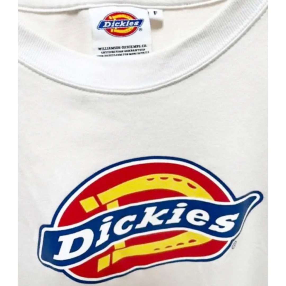 Dickies(ディッキーズ)のDickies ロゴプリント ボックスシルエットワンピース  白  ミモレ丈 レディースのワンピース(ロングワンピース/マキシワンピース)の商品写真