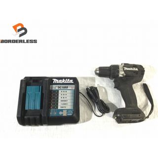 マキタ(Makita)の☆中古品☆ makita マキタ 18V 充電式ドライバドリル DF484D 黒/ブラック 本体+充電器(DC18RF) コードレス ドライバー 87454(工具)