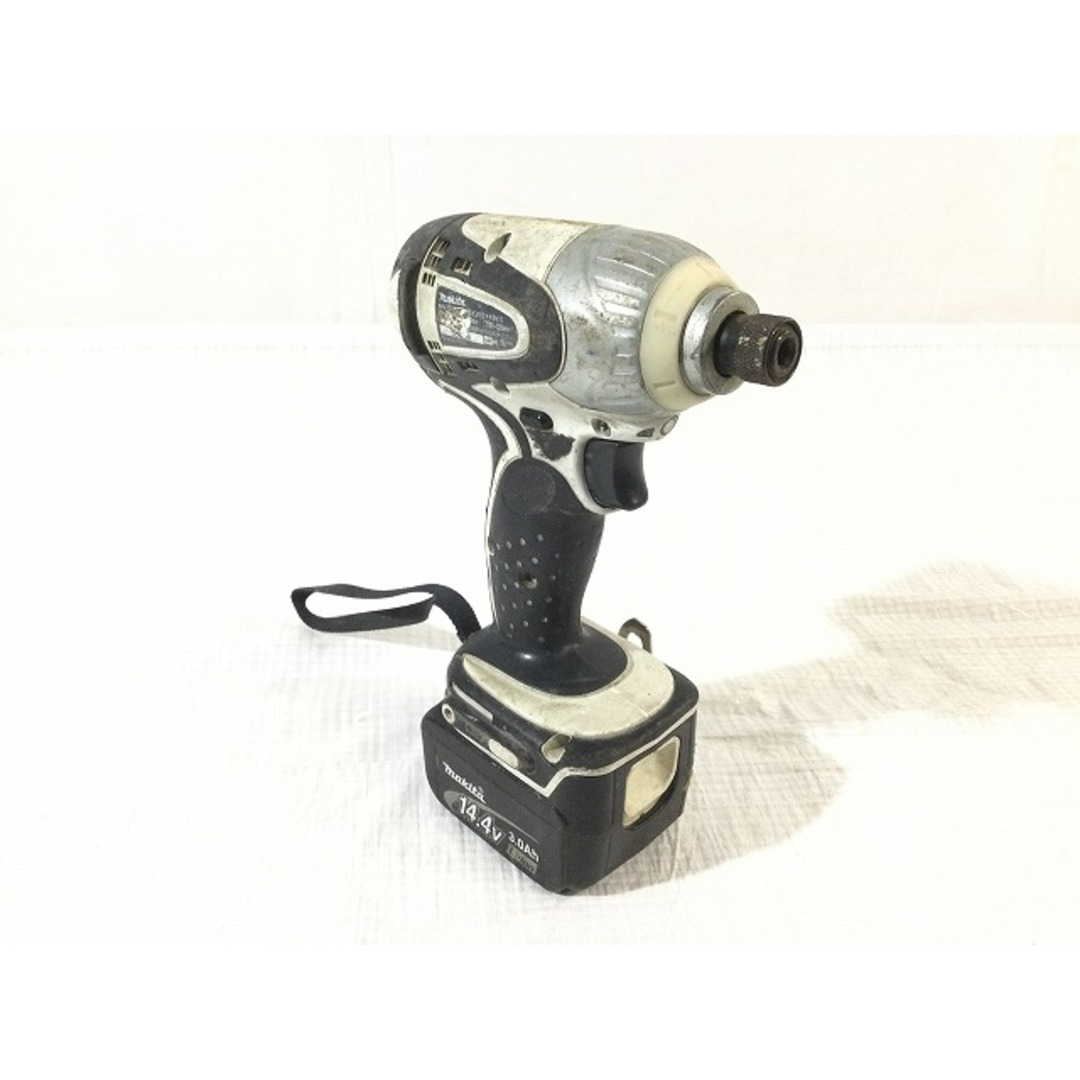 Makita(マキタ)の☆中古動作品☆makita マキタ 14.4V 充電式 インパクトドライバ TD131DRFX 白 バッテリー２個 充電器 ケース付き 87462 自動車/バイクのバイク(工具)の商品写真