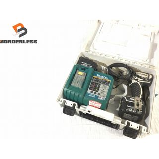 マキタ(Makita)の☆中古動作品☆makita マキタ 14.4V 充電式 インパクトドライバ TD131DRFX 白 バッテリー２個 充電器 ケース付き 87462(工具)