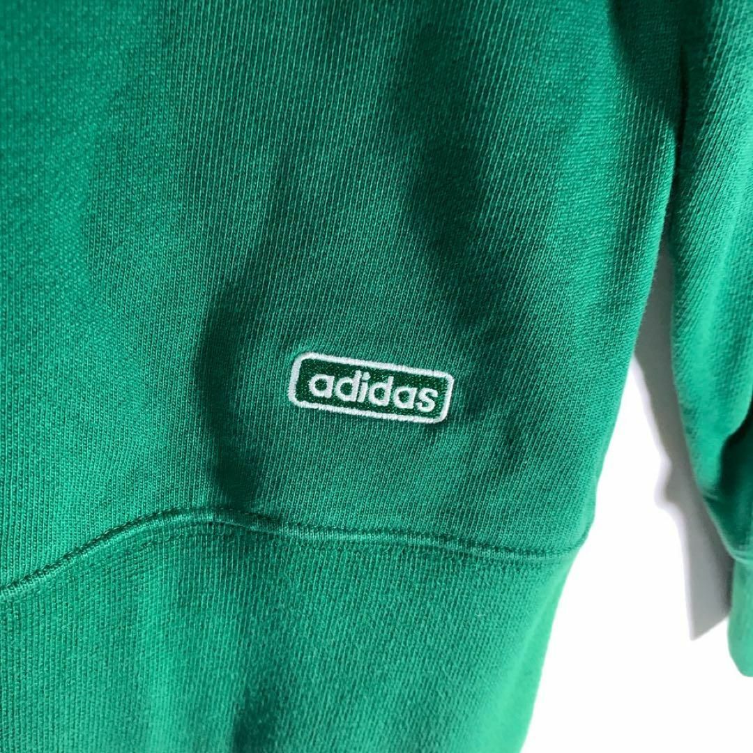 adidas(アディダス)の00s adidas 古着 ラグラン スウェット センター刺繍ロゴ 緑 L メンズのトップス(スウェット)の商品写真