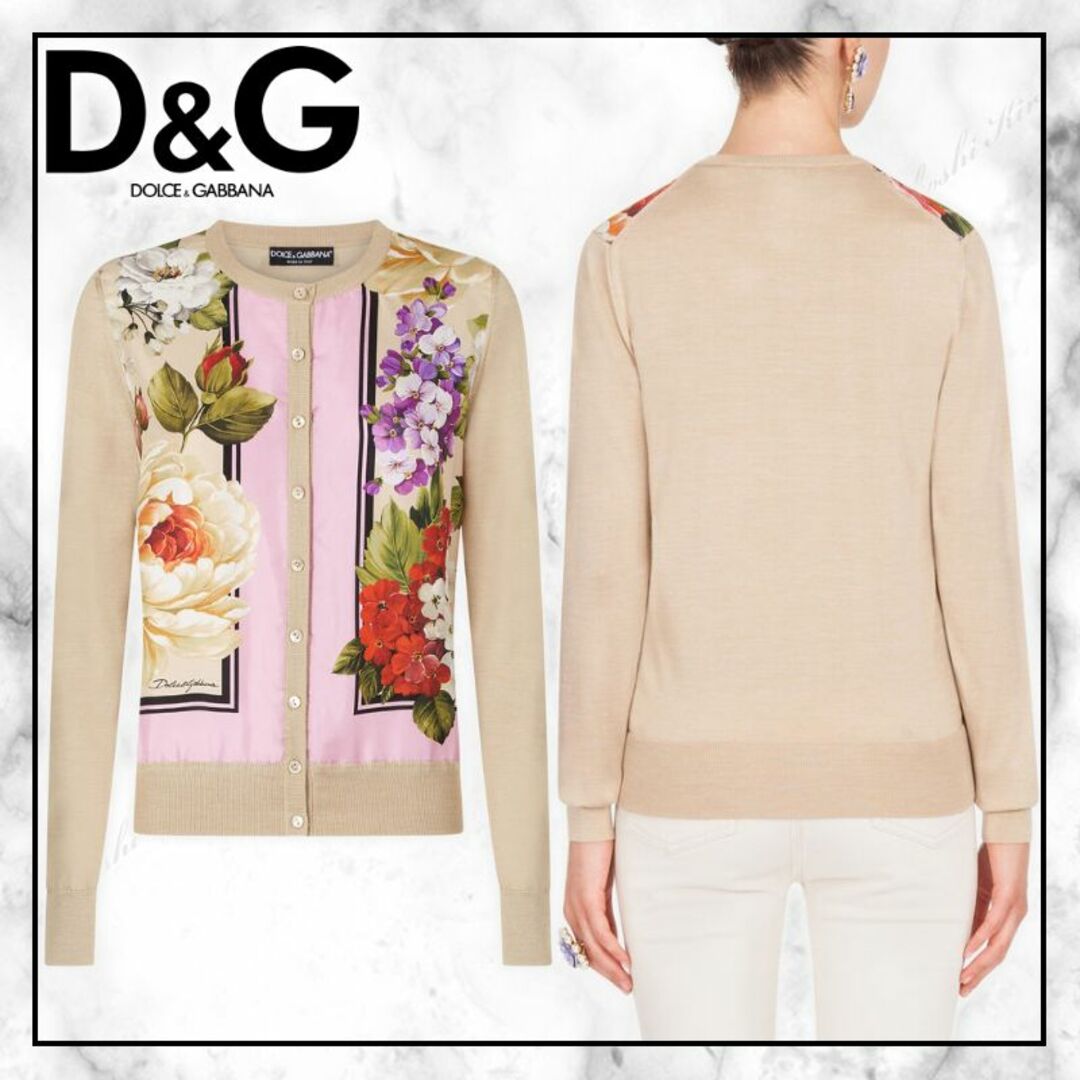 DOLCE&GABBANA(ドルチェアンドガッバーナ)の★DOLCE＆GABBANA★美品★フローラル★シルク★カーディガン レディースのトップス(カーディガン)の商品写真