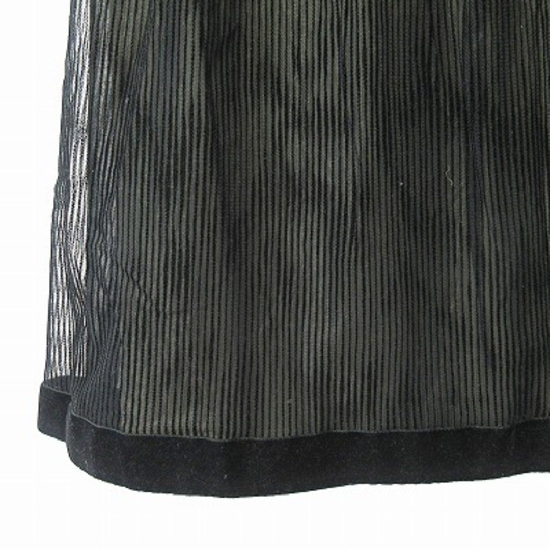 René(ルネ)のルネ Rene TISSUE フレアスカート 膝丈 チュール ベルベット 黒36 レディースのスカート(ひざ丈スカート)の商品写真
