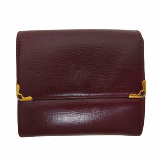 カルティエ(Cartier)のカルティエ Cartier 2つ折り財布 ウォレット レザー 赤 レッド ■WY(財布)