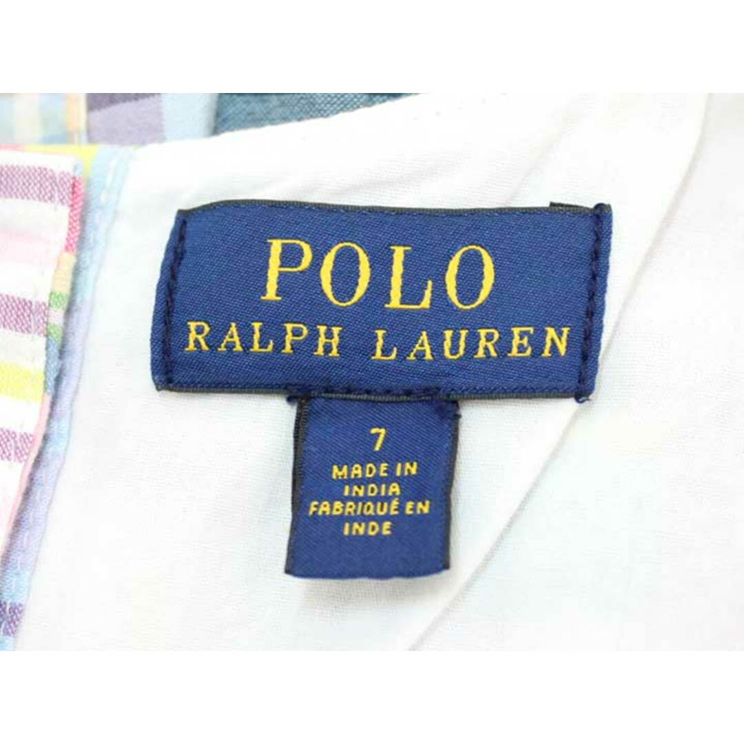 Ralph Lauren(ラルフローレン)の■ラルフローレン/Ralph Lauren■130cm ノースリーブワンピース マルチカラー【中古】子供服 キッズ kids 女の子 夏 226032 onepi キッズ/ベビー/マタニティのキッズ服女の子用(90cm~)(ワンピース)の商品写真