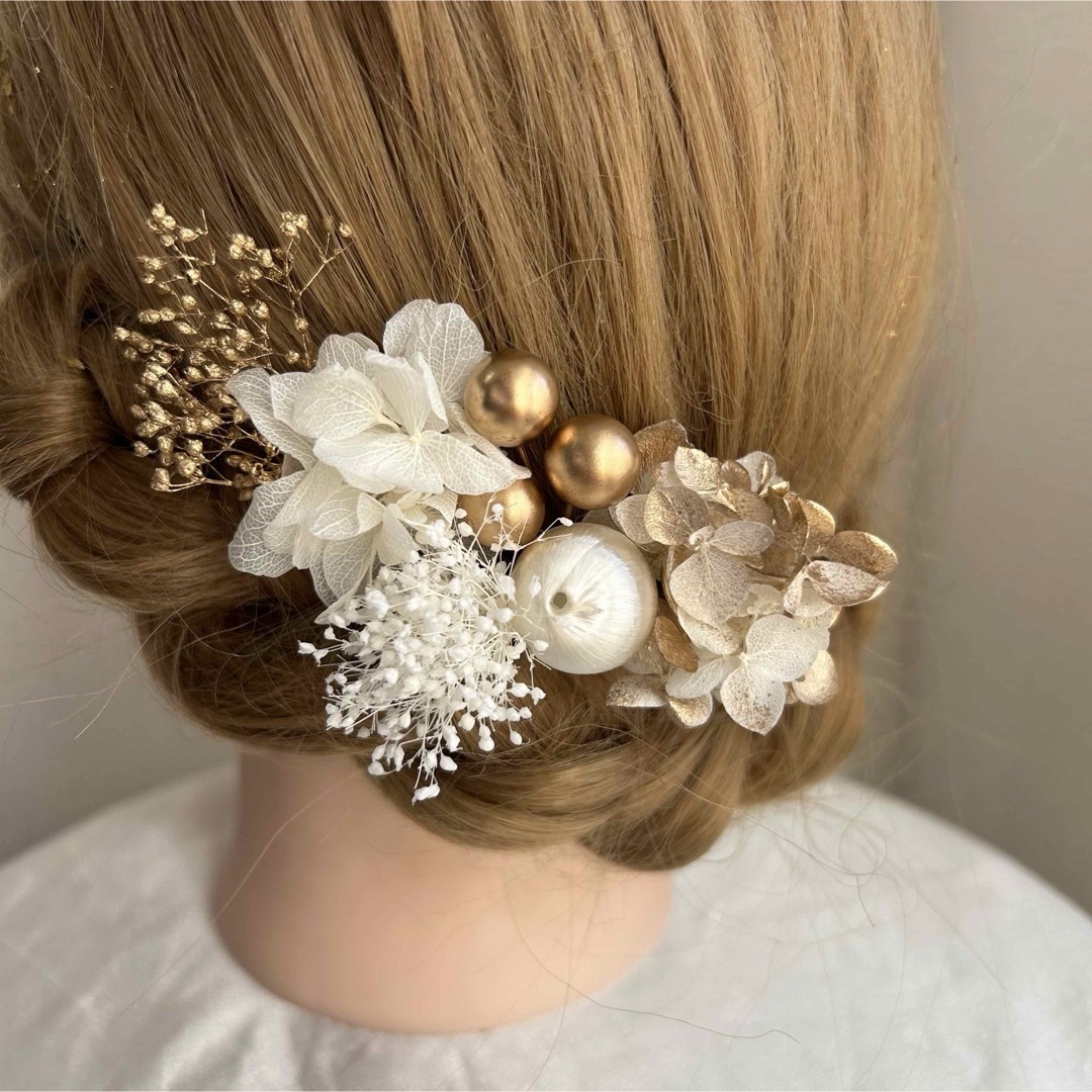 再販　少量ヘッドパーツ　ヘッドドレス　ヘアピン　髪飾り　成人式髪飾り ハンドメイドのアクセサリー(ヘアアクセサリー)の商品写真