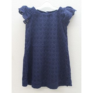 ラルフローレン(Ralph Lauren)の▲ラルフローレン/Ralph Lauren▲100cm 半袖/フリル袖ワンピース 濃紺【中古】子供服 キッズ kids 女の子 夏 426032 onepi(ワンピース)