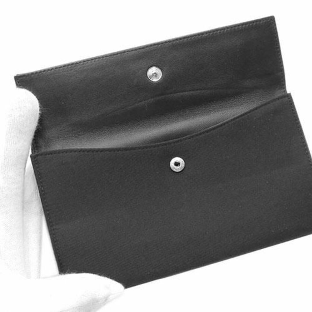 PRADA(プラダ)のプラダ 財布 PRADA ナイロン テッスートxレザー Wホック 長財布 ブラック 三角プレート シルバー金具 メンズ 10165 レディースのファッション小物(財布)の商品写真