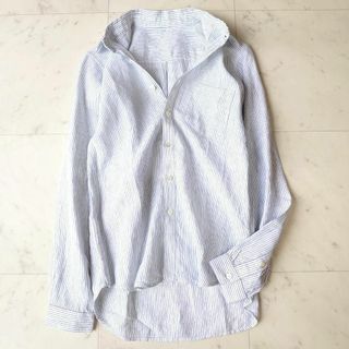 ネストローブ(nest Robe)の【nest Robe】 ネストローブ 麻100% ストライプ 総柄 リネンシャツ(シャツ/ブラウス(長袖/七分))