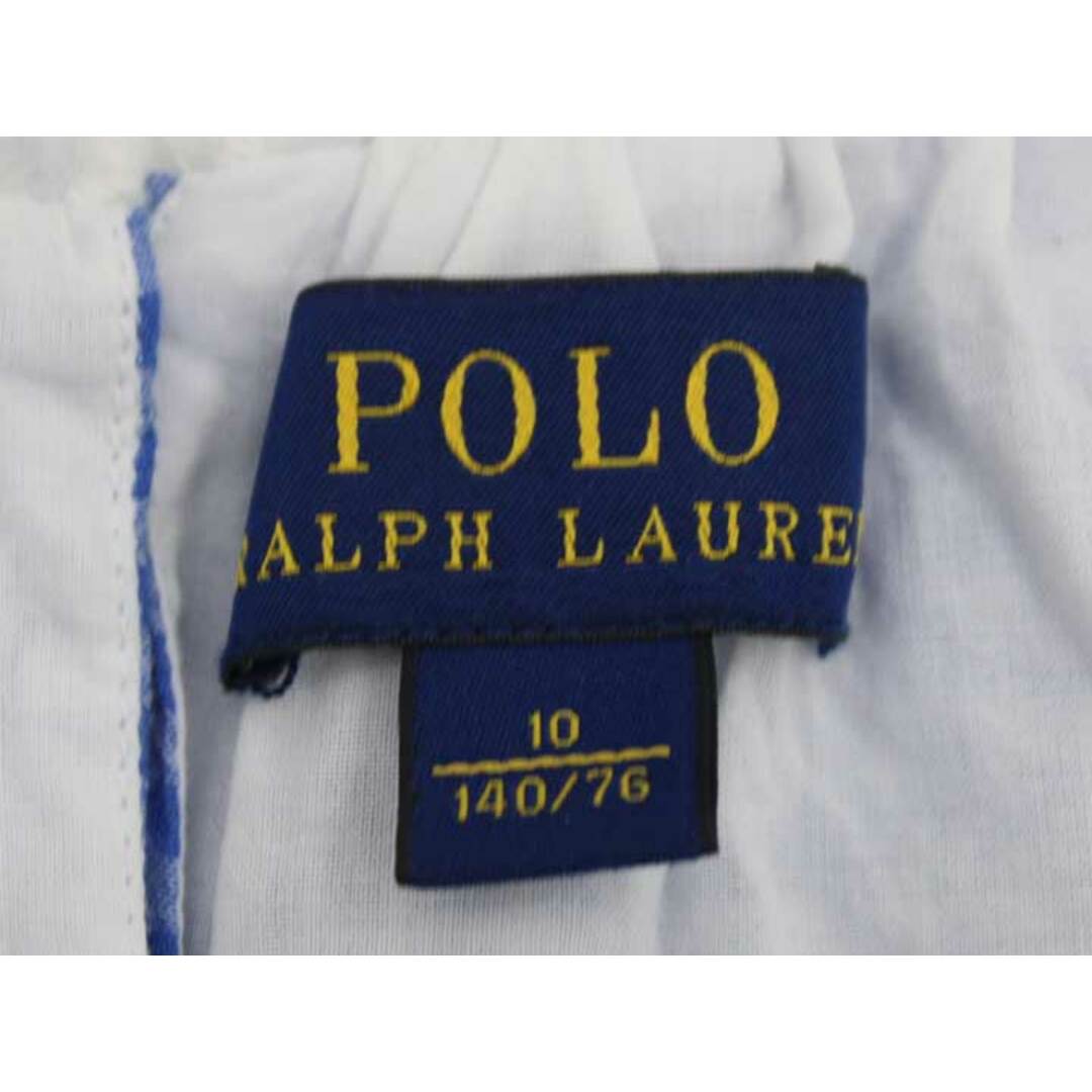 Ralph Lauren(ラルフローレン)の■ラルフローレン/Ralph Lauren■140cm ノースリーブワンピース 青×白【中古】子供服 キッズ kids ジュニア 女の子 夏 916032 onepi キッズ/ベビー/マタニティのキッズ服女の子用(90cm~)(ワンピース)の商品写真