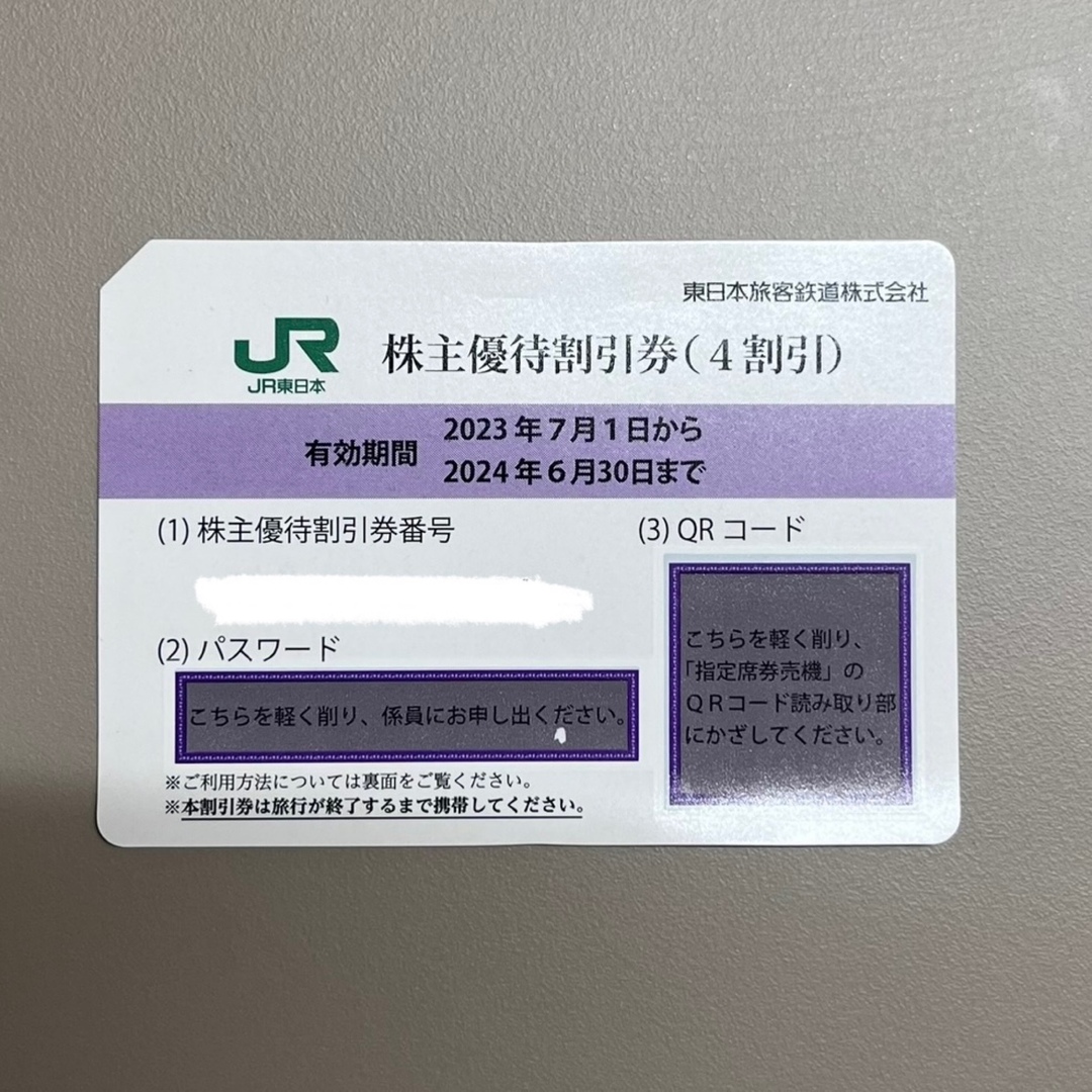 JR(ジェイアール)のJR東日本　株主優待券 チケットの乗車券/交通券(その他)の商品写真