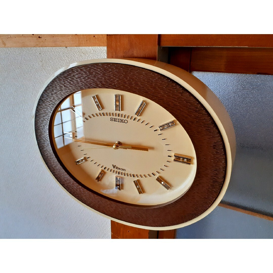 SEIKO(セイコー)の70's　SEIKO　掛け時計　ミッドセンチュリー　ビンテージ　vibron インテリア/住まい/日用品のインテリア小物(掛時計/柱時計)の商品写真