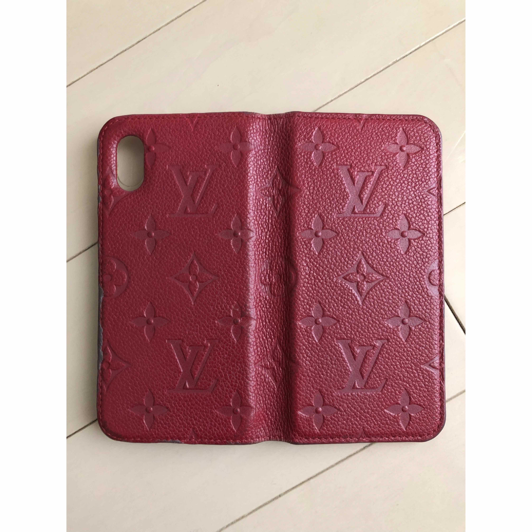 LOUIS VUITTON(ルイヴィトン)のルイヴィトン アンプラント  iPhoneケース X スカーレット 手帳型  スマホ/家電/カメラのスマホアクセサリー(iPhoneケース)の商品写真