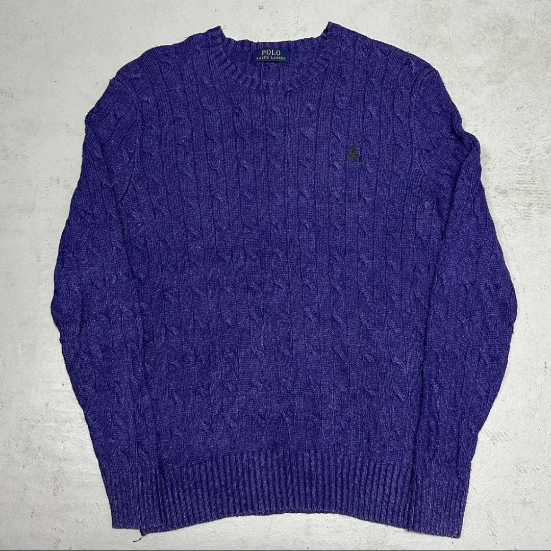 POLO RALPH LAUREN(ポロラルフローレン)のPOLO RALPH LAUREN ニット セーター 紫 メンズのトップス(ニット/セーター)の商品写真