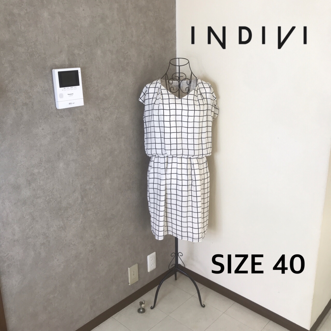 INDIVI(インディヴィ)のインディヴィ♡1度着用　ワンピース　40 レディースのワンピース(ひざ丈ワンピース)の商品写真