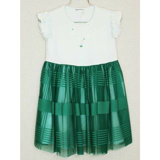 ファミリア(familiar)の[ファミリア/familiar]100cm 半袖ワンピース グリーン【中古】子供服 キッズ kids 女の子 夏 925032 onepi(ワンピース)