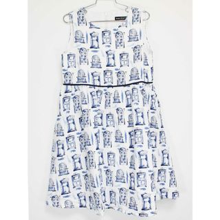 [ベベ/BeBe]140cm ノースリーブワンピース 白×ブルー【中古】子供服 キッズ kids ジュニア 女の子 夏 726032 onepi(ワンピース)