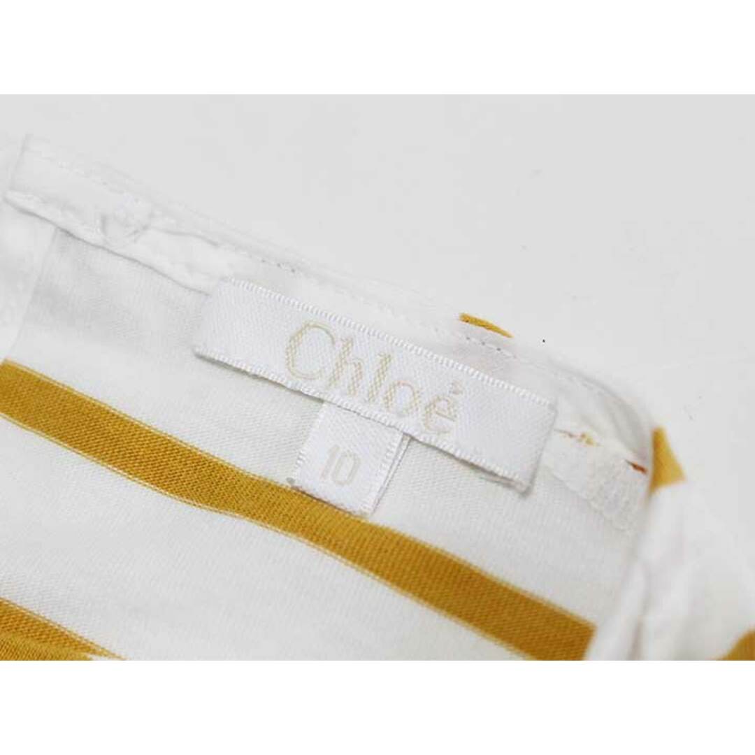 Chloe(クロエ)の‡クロエ/Chloe‡140cm ノースリーブワンピース/半袖ワンピース 白×黄色【中古】子供服 キッズ kids ジュニア 女の子 夏 316032 onepi キッズ/ベビー/マタニティのキッズ服女の子用(90cm~)(ワンピース)の商品写真