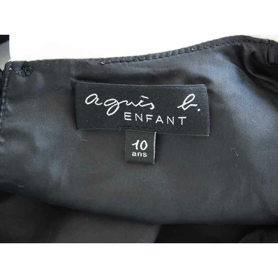 agnes b.(アニエスベー)の【春夏物 新入荷!】†アニエスb/アニエスベー/agnes b. ENFANT†135cm(10ans) ジャンパースカート 黒×白【中古】子供服 キッズ kids 女の子 春夏秋 onepi 803042 キッズ/ベビー/マタニティのキッズ服女の子用(90cm~)(スカート)の商品写真