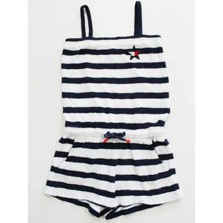 《トミーヒルフィガー/TOMMY HILFIGER》110cm オールインワン/サロペット 白×紺【中古】子供服 キッズ kids 女の子 夏 126022 onepi