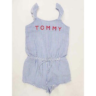 TOMMY HILFIGER - †トミーヒルフィガー/TOMMY HILFIGER†104-110cm(4-5) ノースリーブオールインワン 白×青【中古】子供服 キッズ kids  女の子 夏 426022 onepi