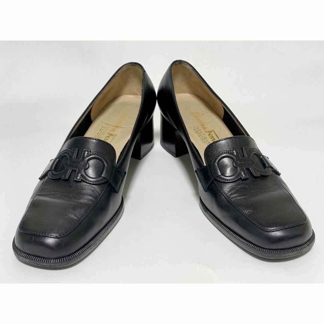 フェラガモ 6.5≒23.5cm パンプス 黒 jcu フェラガモ 6.5≒23.5cm パンプス 黒 jcu