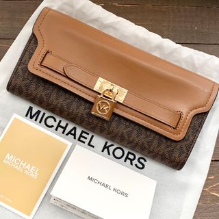 マイケルコース(Michael Kors)の新品未使用 マイケルコース 長財布 Hamilton ブラウン シグネチャー(財布)