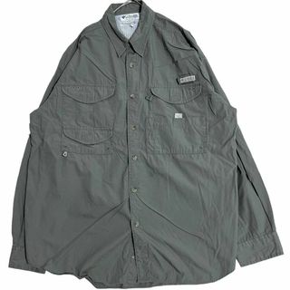 Columbia - コロンビア 長袖フィッシングシャツ PFG ロゴタグ カーキ US古着 w34