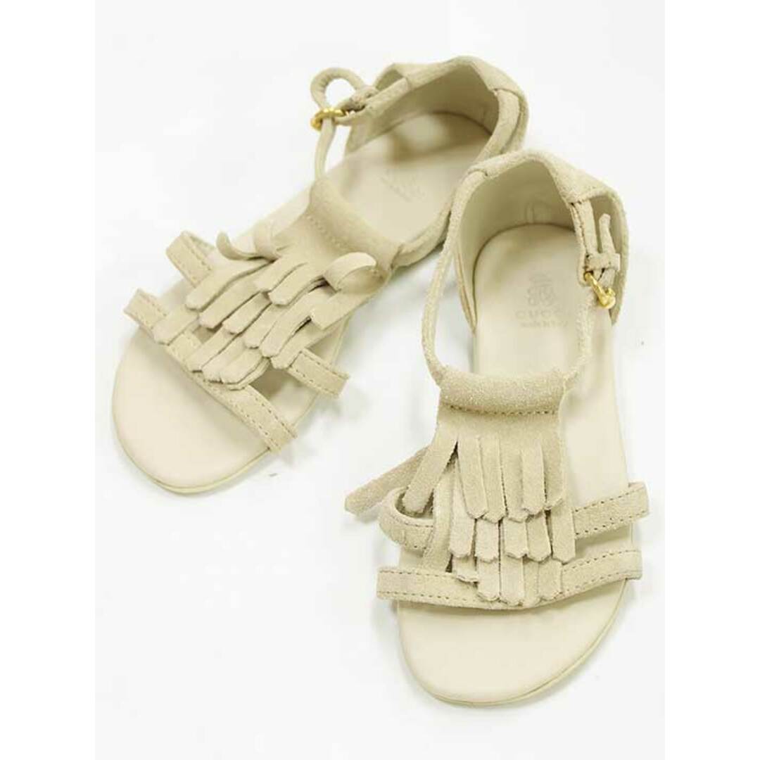 Gucci(グッチ)の◇グッチ/GUCCI◇16.3cm サンダル/シューズ/靴 ベージュ【中古】子供 キッズ kids 女の子 夏 034032 shoes キッズ/ベビー/マタニティのキッズ靴/シューズ(15cm~)(サンダル)の商品写真