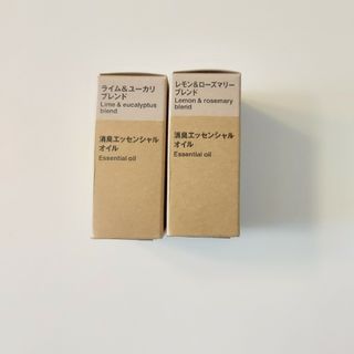 ムジルシリョウヒン(MUJI (無印良品))の無印 消臭エッセンシャルオイル ライム＆ユーカリブレンド レモン＆ローズマリー(エッセンシャルオイル（精油）)