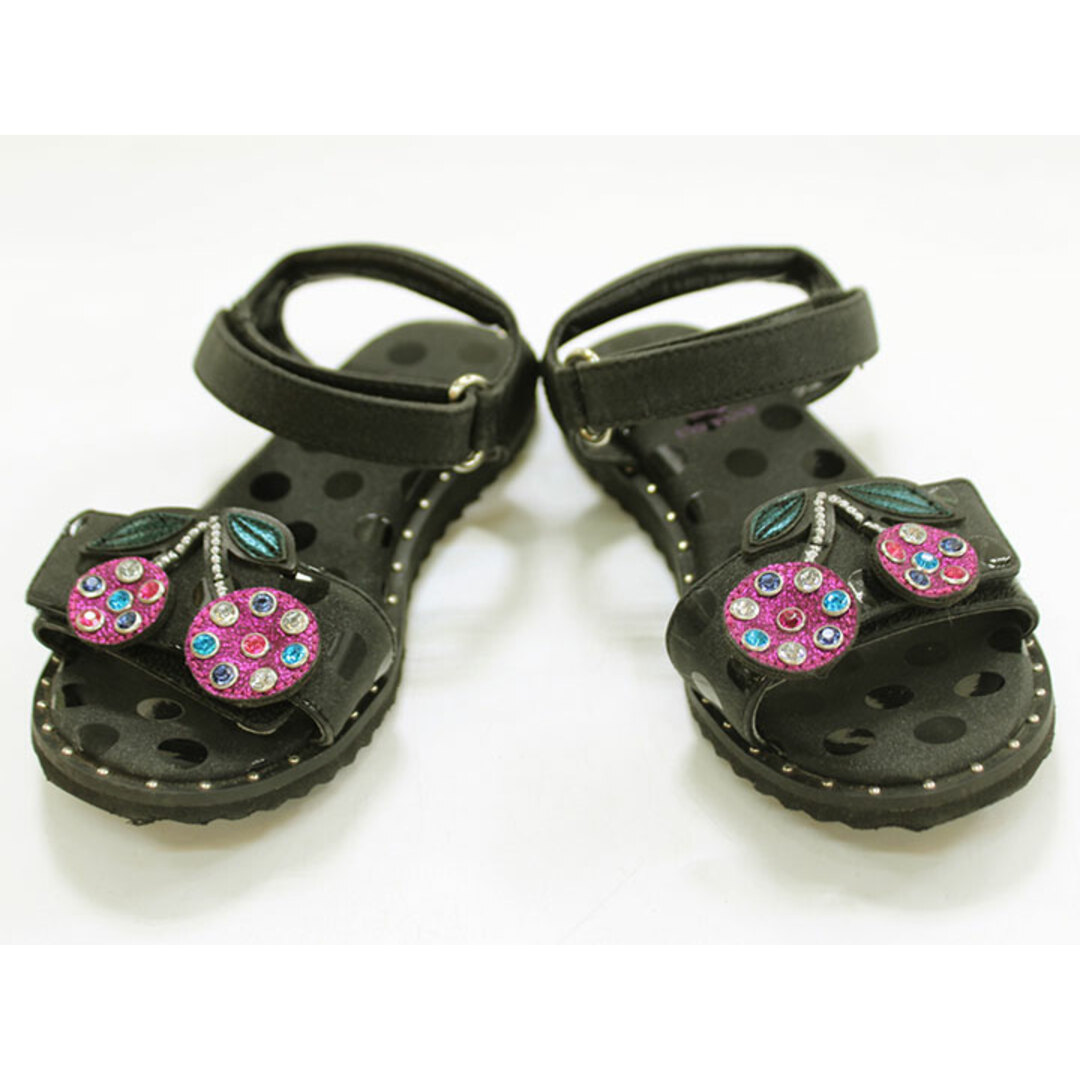 ANNA SUI(アナスイ)の◇アナスイミニ/ANNA SUI mini◇18cm サンダル/シューズ/靴 黒【中古】子供 キッズ kids 女の子 夏 605032 shoes キッズ/ベビー/マタニティのキッズ靴/シューズ(15cm~)(サンダル)の商品写真