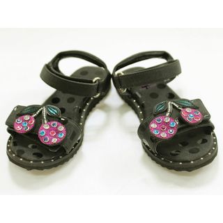 アナスイ(ANNA SUI)の◇アナスイミニ/ANNA SUI mini◇18cm サンダル/シューズ/靴 黒【中古】子供 キッズ kids 女の子 夏 605032 shoes(サンダル)