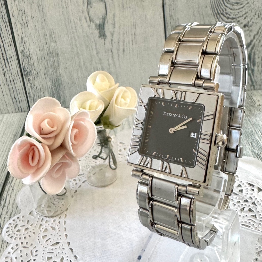 Tiffany & Co.(ティファニー)の【電池交換済】TIFFANY&Co ティファニー アトラス 腕時計 スクエア メンズの時計(腕時計(アナログ))の商品写真